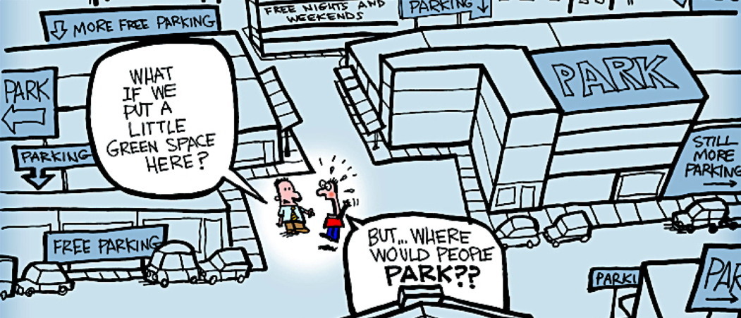 Editorial cartoon parking