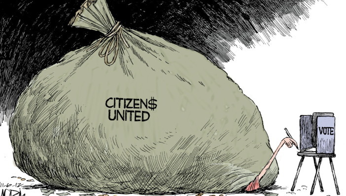 Editorial cartoon Citizens United